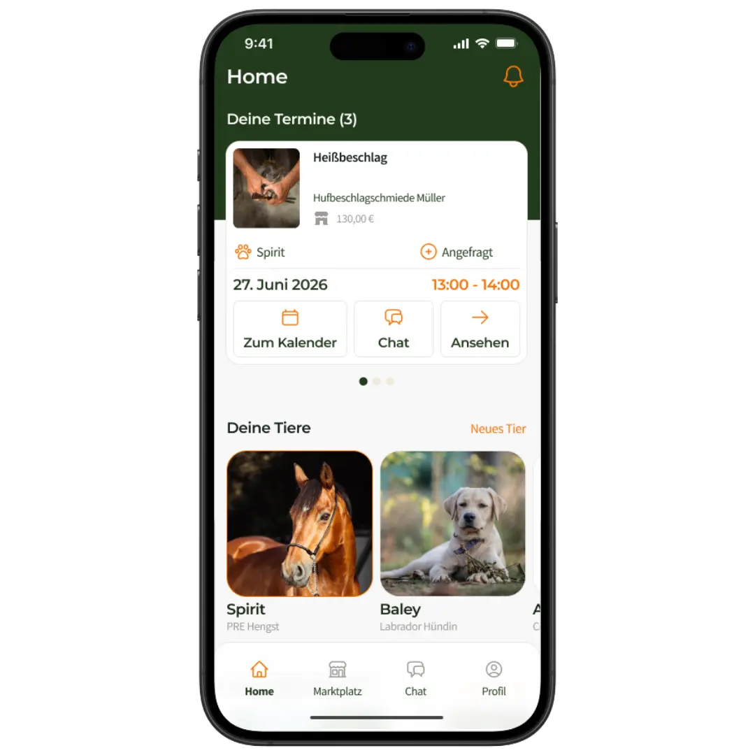 Ansicht App PetPlanner