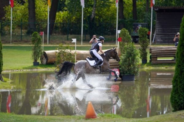 Deutsches Reitpony in einer Vielseitigsprüfung