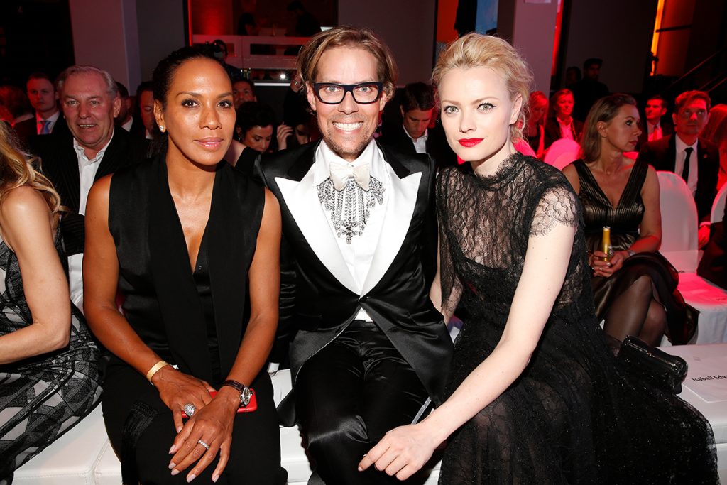 Jens Hilbert mit Barbara Becker und Franziska Knuppe bei einem Event.