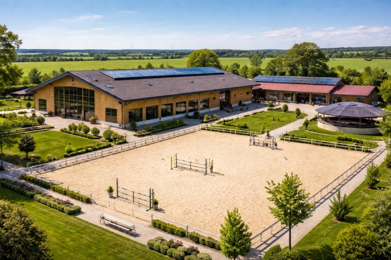 Reitanlagenbau: Reitanlage mit Reitplatz