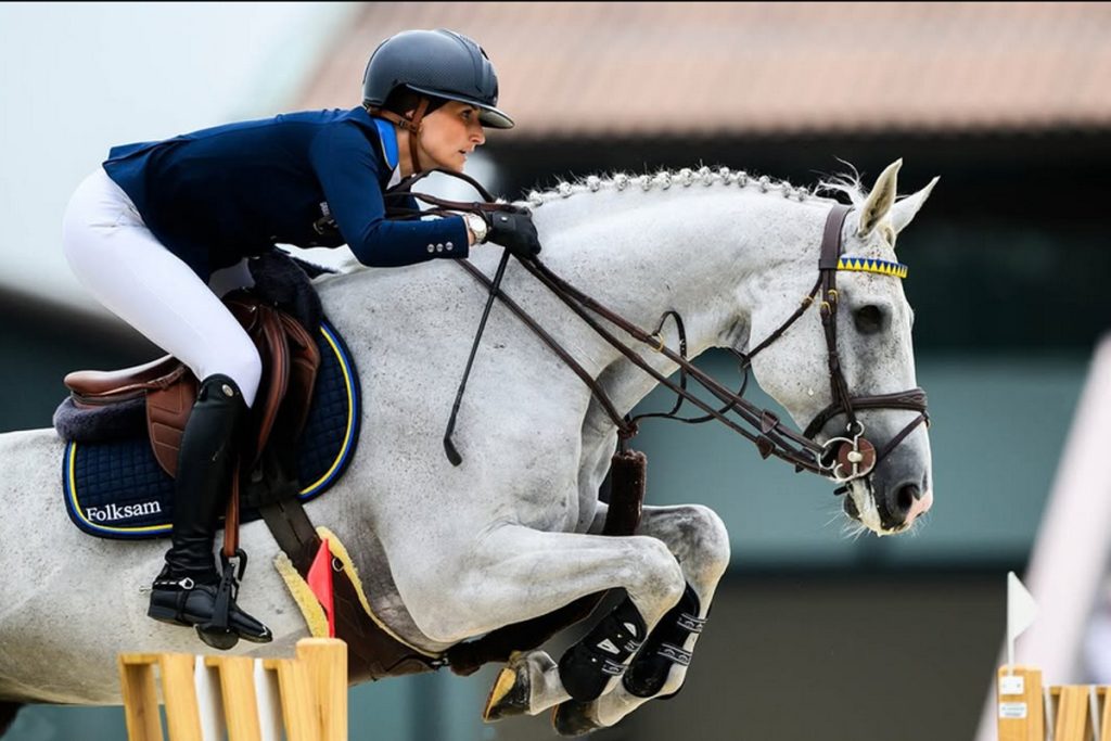 Wilma Hellström und Cicci bei der Spring-EM in La Coruña.