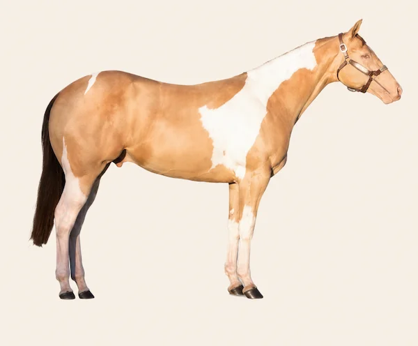 American Paint Horse in der Farbe Amber Champagne (Amber Champagne)