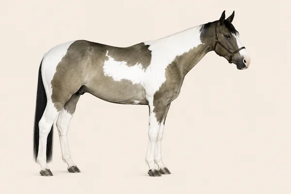 American Paint Horse in der Farbe Grullo (Grullo)