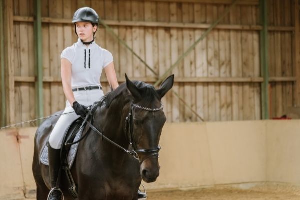 Dressurreiten in Reithalle