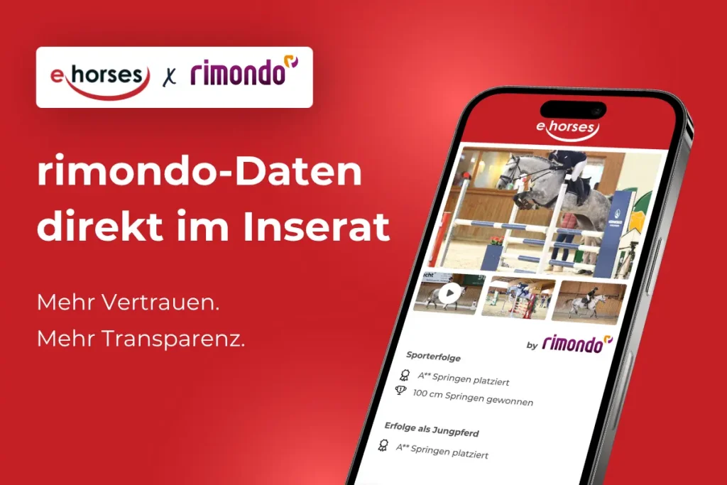 ehorses x rimondo: Alle Erfolgsdaten mit nur einem Klick im ehorses Inserat