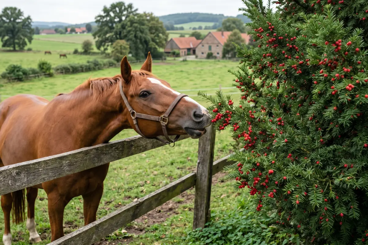 Tdliche Hecke: Eibe erkennen & Pferde schtzen